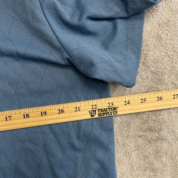 NWOT Modern Ambition Men's L Polo Shirt Blue Polyester & Organic Cotton Pattern - Picture 5 of 8